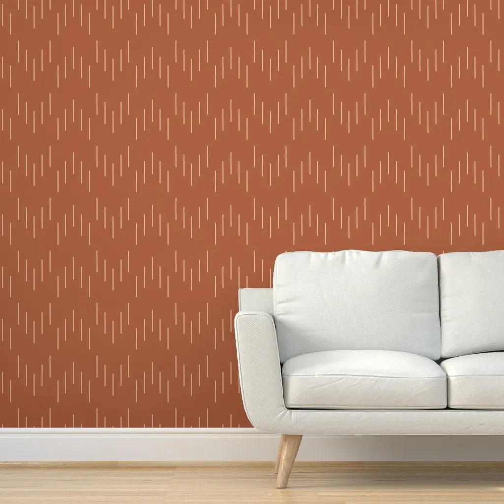 Peel and Stick Subtle Chevron Wallpaper - Terracotta product
