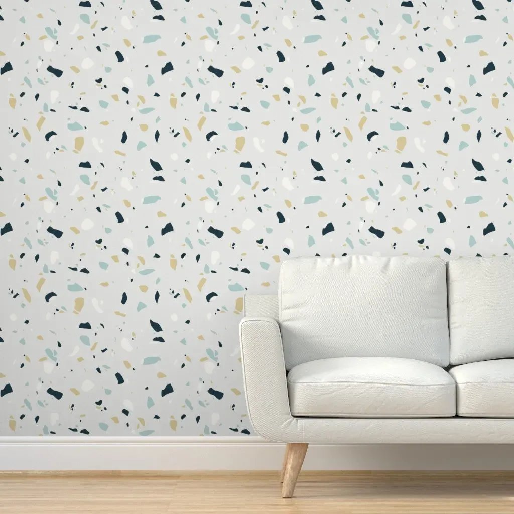 Peel and Stick Terrazzo Print Wallpaper Removable - Light Gray product