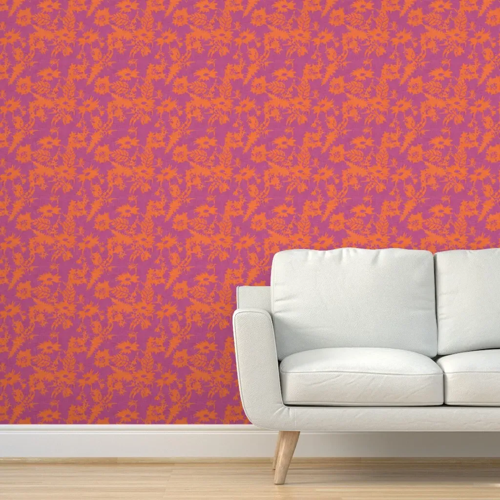 Peel and Stick Toile Bohème Wallpaper - Pink product