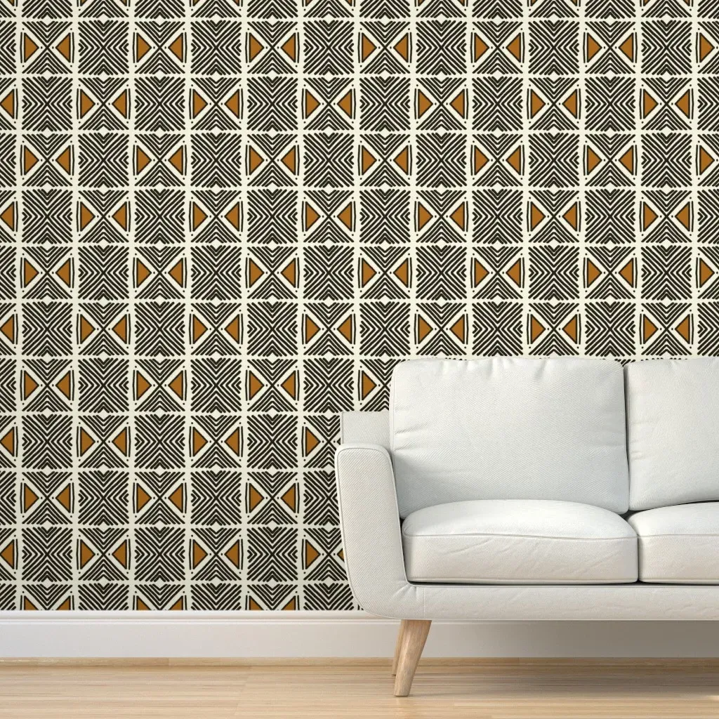 Peel and Stick Tribal Motif Wallpaper - Black product
