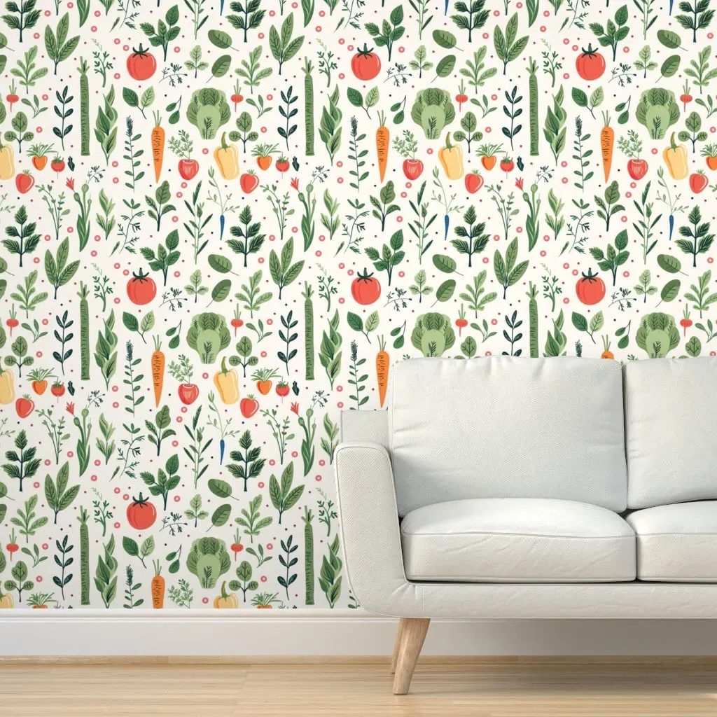 Peel and Stick Vegetation Wallpaper - Green product