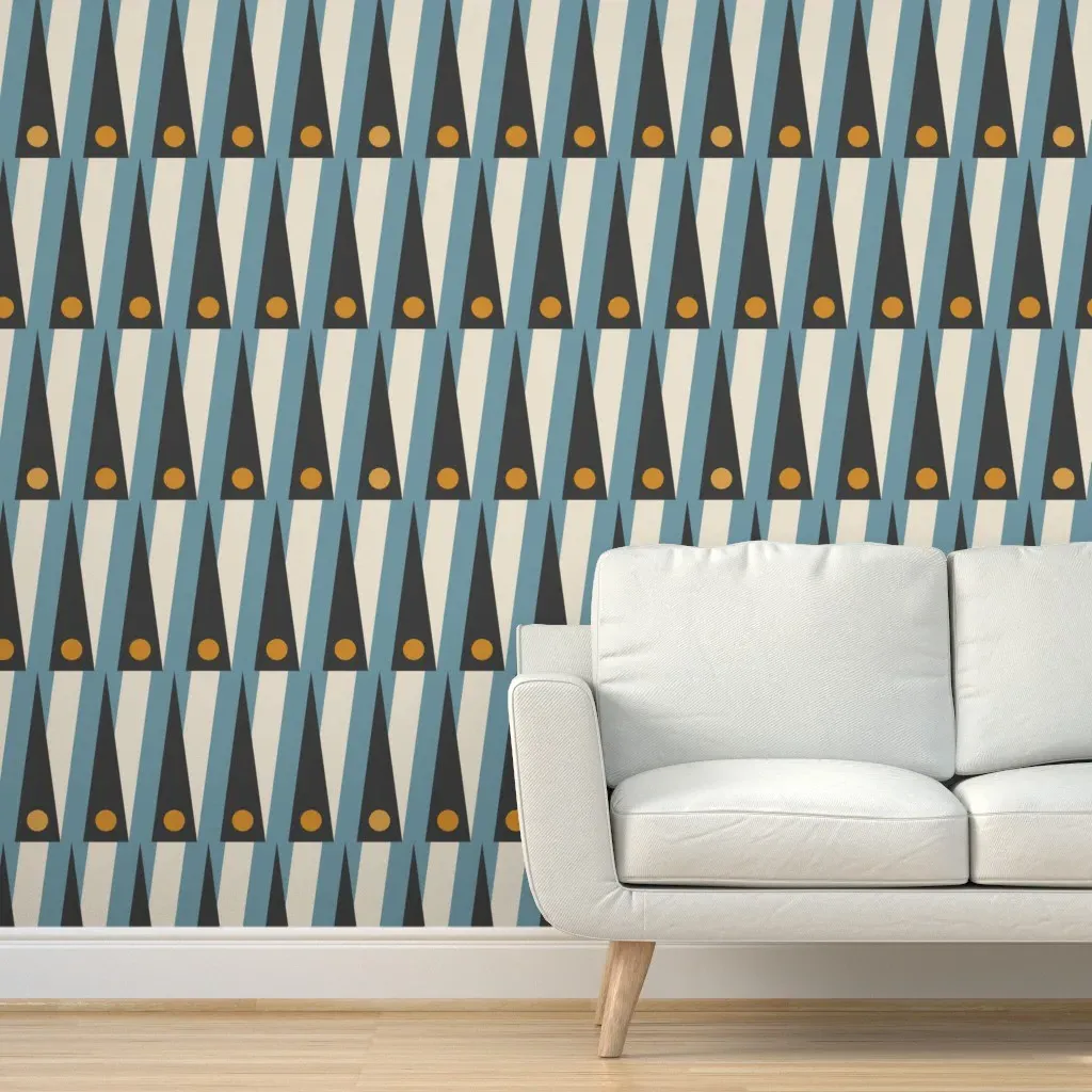 Peel and Stick Veranda Geneva Removable Wallpaper - Dark Gray product