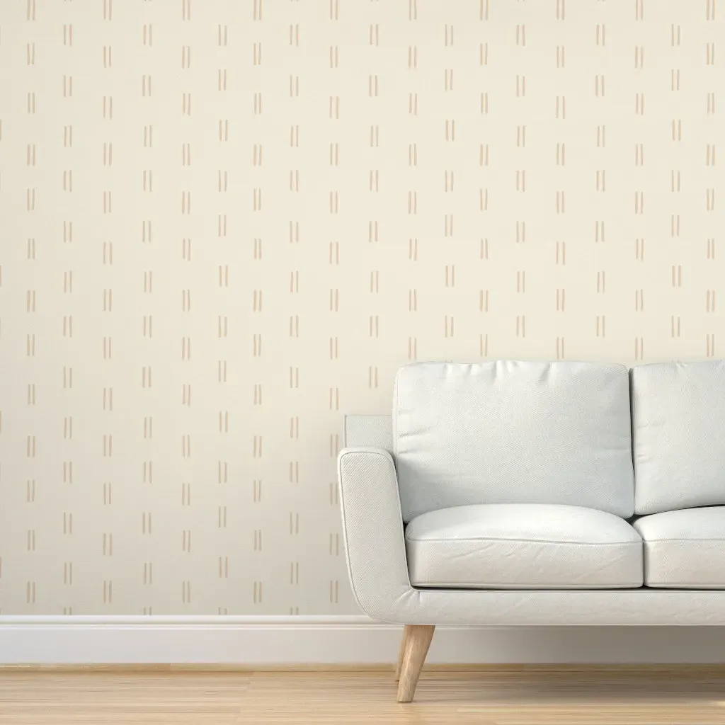 Peel and Stick Vertical Double Dash Wallpaper - Beige product