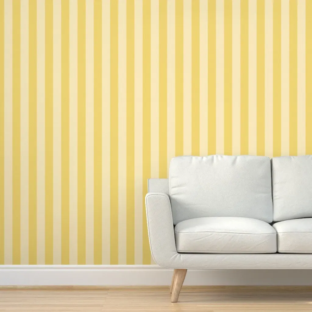Peel and Stick Vertical Stripe Wallpaper - Golden Yellow product