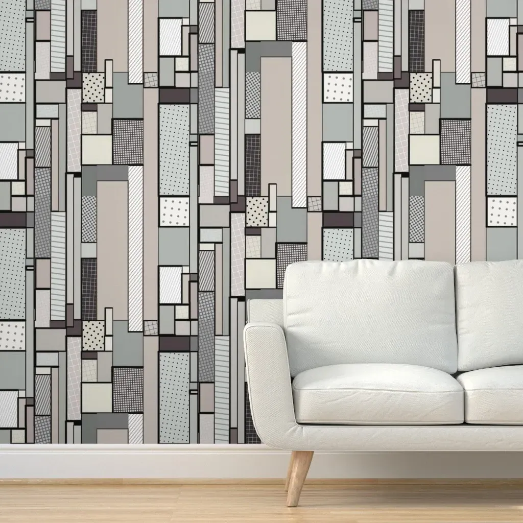 Peel and Stick Vertical Tiles Wallpaper - Gray product
