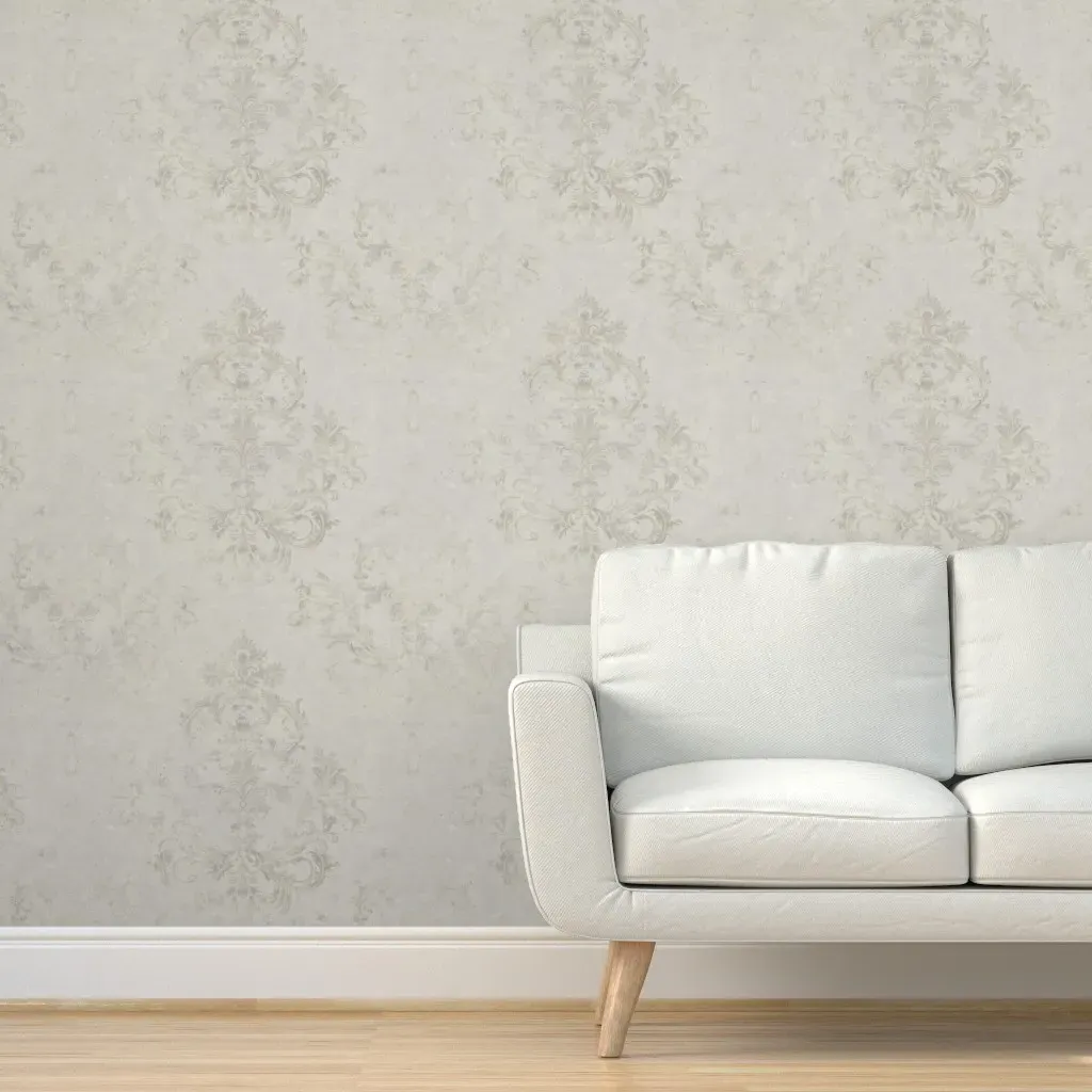 Peel and Stick Wallpaper Baroque Filigree XL - Silver Gray product