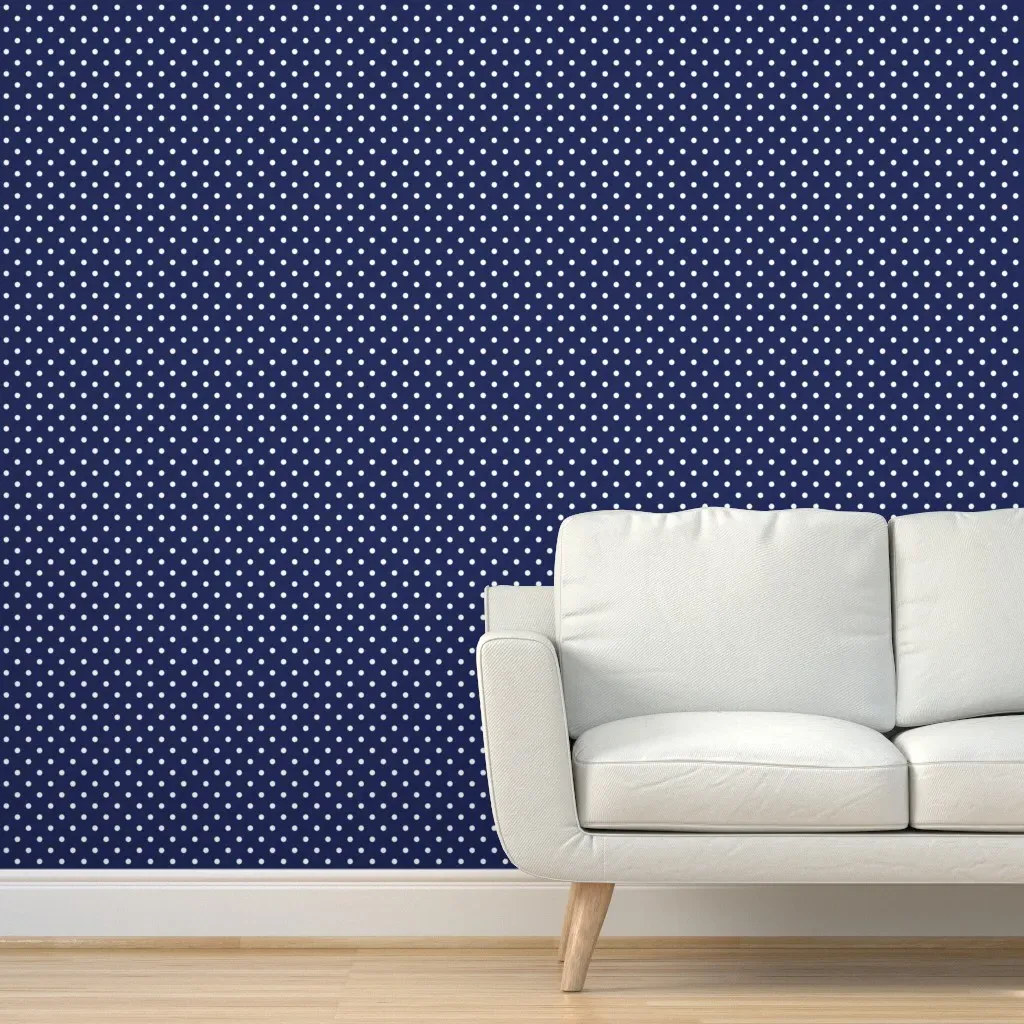 Peel and Stick Wallpaper Dot Pattern - Navy Blue product