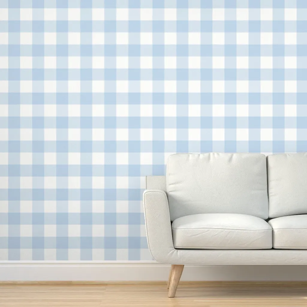 Peel and Stick Wallpaper Gingham Check - Powdery Blue product