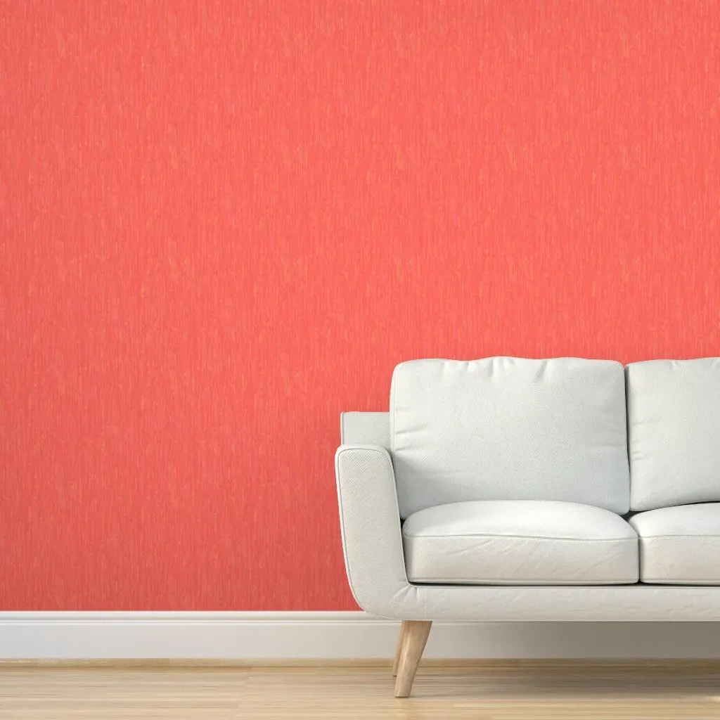 Peel and Stick Wallpaper Grass Texture - Coral Red product