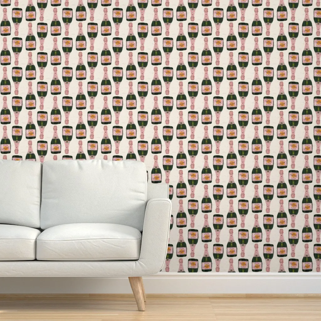 Peel and Stick Wallpaper Half Drop Repeat - Pink product