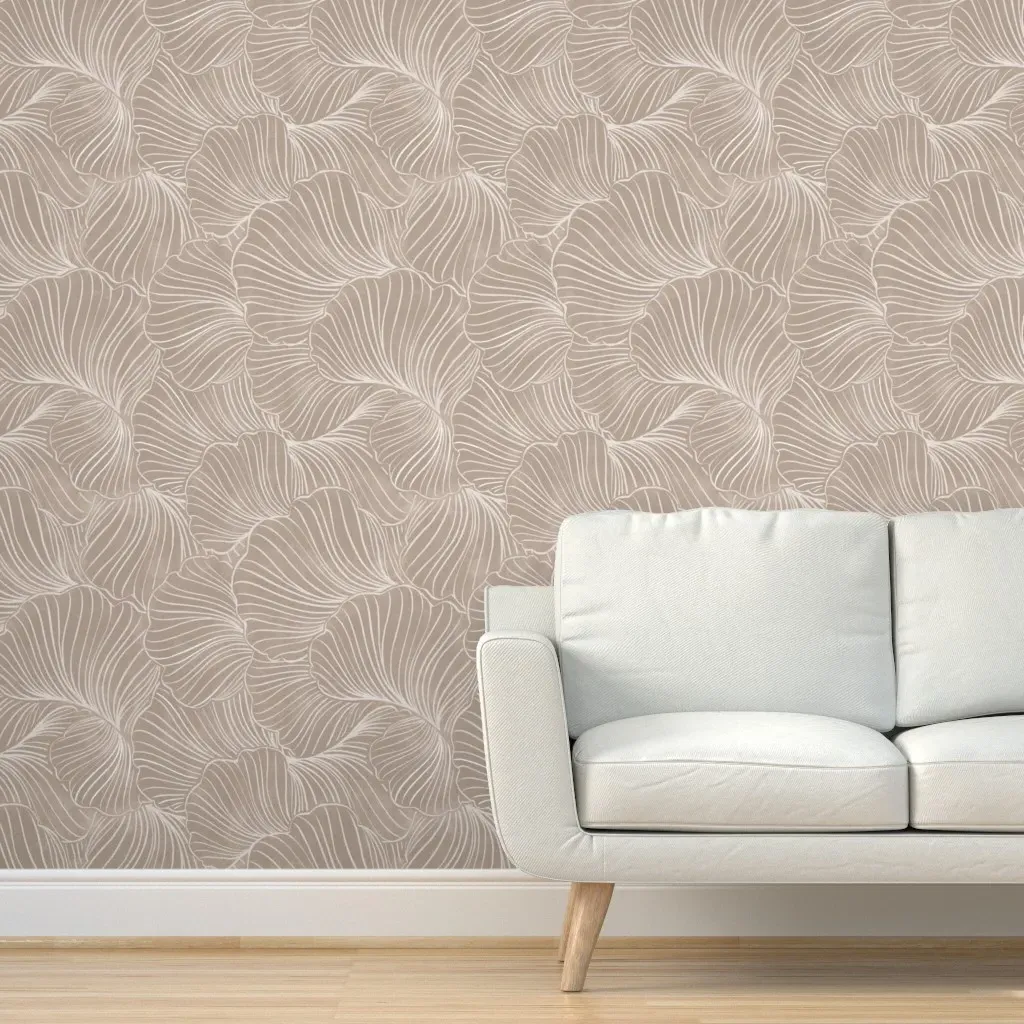 Peel and Stick Wallpaper Organic Waves - Taupe product