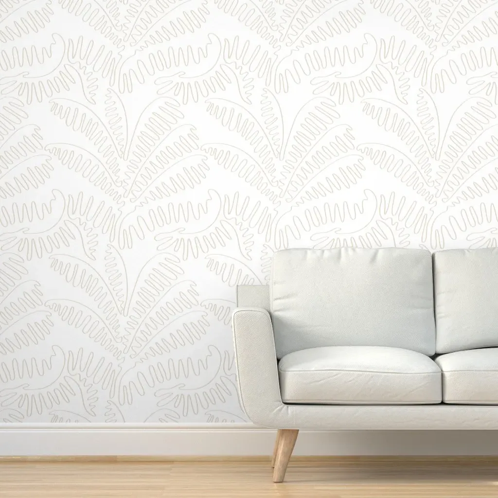 Peel and Stick Wallpaper Palm Leaves - Beige product