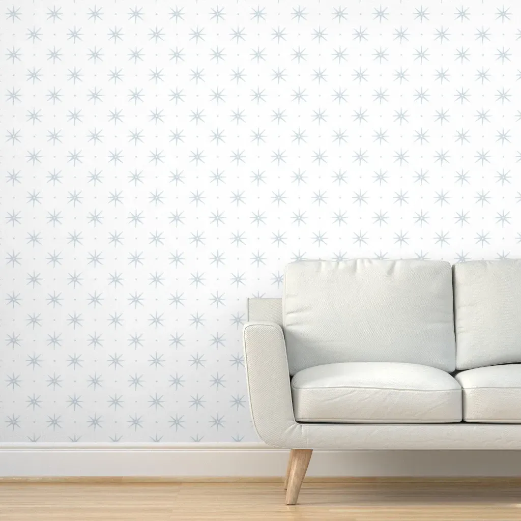 Peel and Stick Wallpaper Soft Blue Stars - Light Blue product
