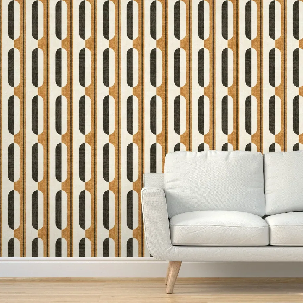 Peel and Stick Wallpaper W-Texture - Mustard Yellow product