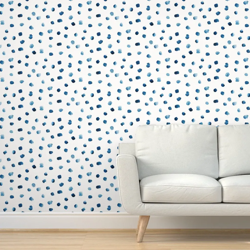 Peel and Stick Wallpaper Watercolor Spots - Blue product