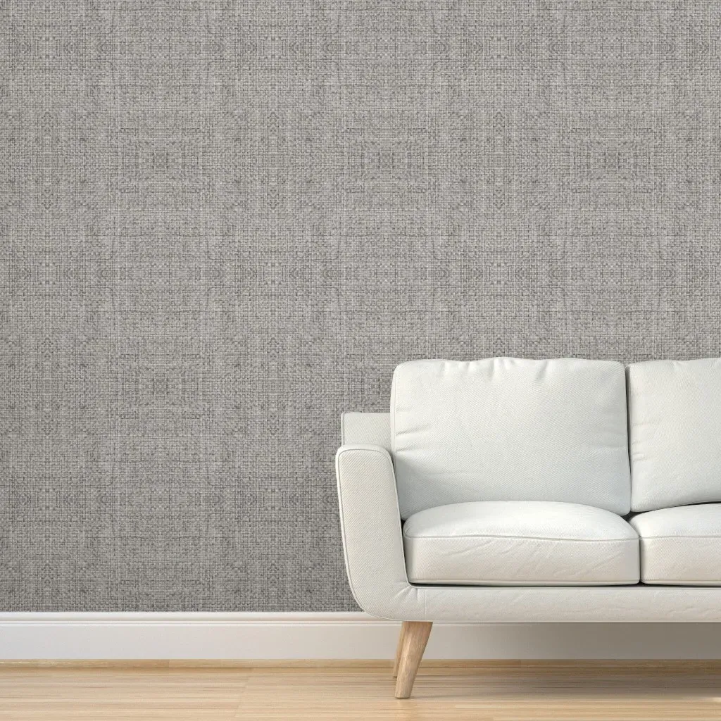 Peel and Stick Wallpaper Weave Coarse - Taupe, Upholstery Fabric product