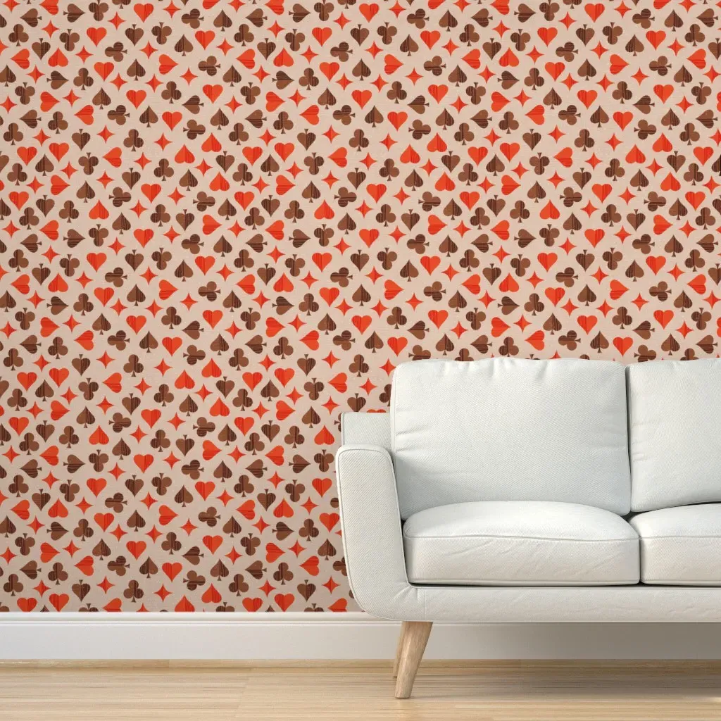 Peel and Stick Wallpaper XL - Tan Brown Red product