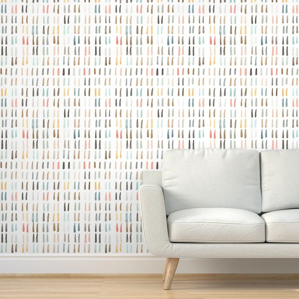 Peel and Stick Watercolor Brush Strokes Wallpaper - Beige product