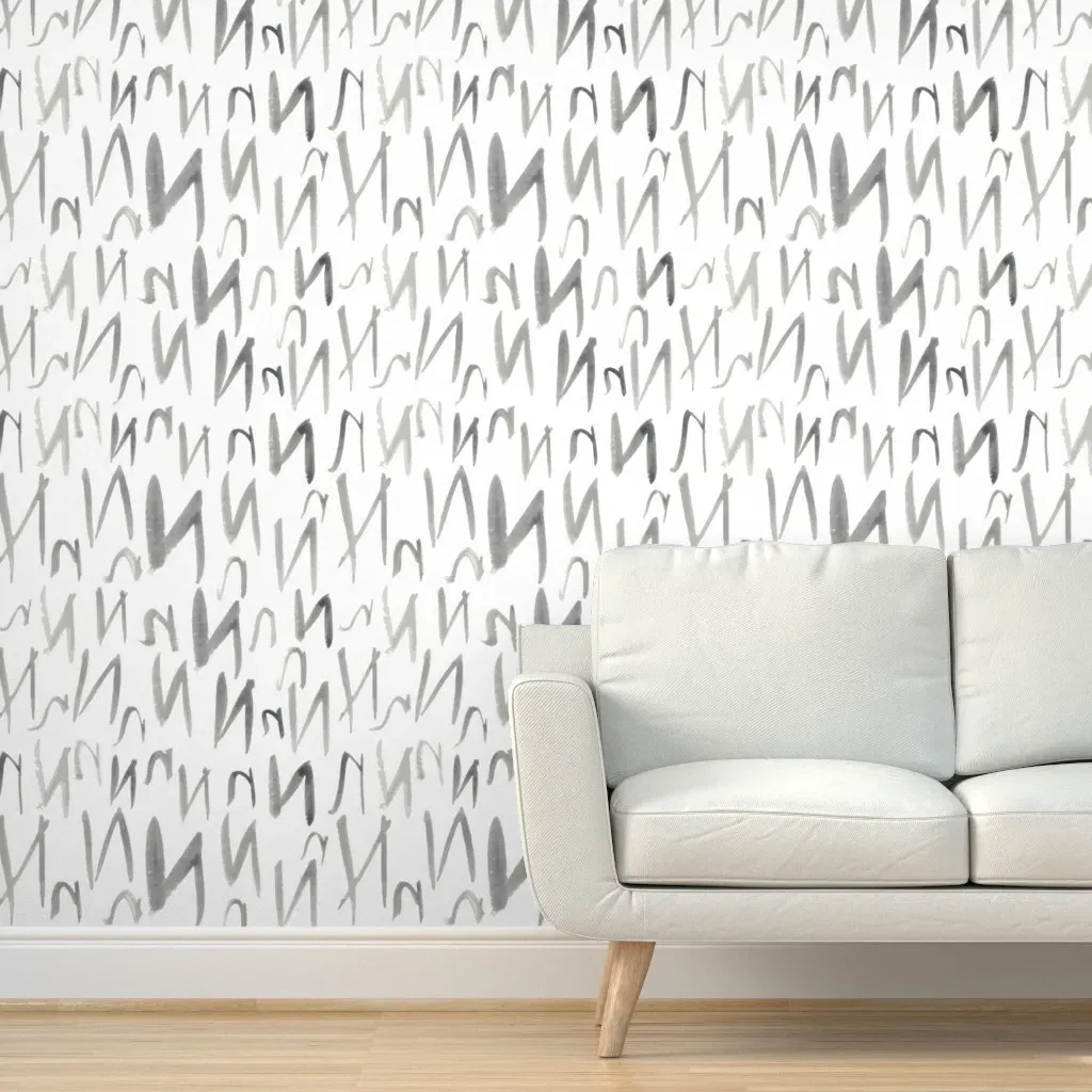 Peel and Stick Watercolor Brushstroke Wallpaper - Gray product