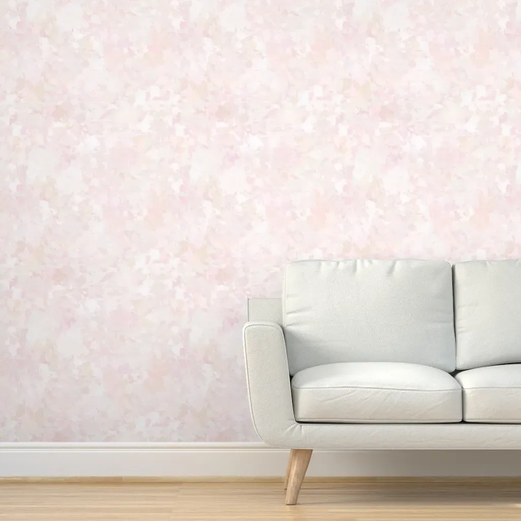 Peel and Stick Watercolor Marble Wallpaper - Blush Pink product