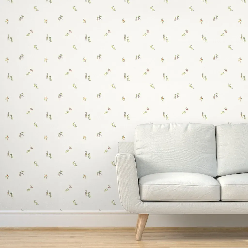Peel and Stick Watercolor Vegetables Wallpaper - Yellow product