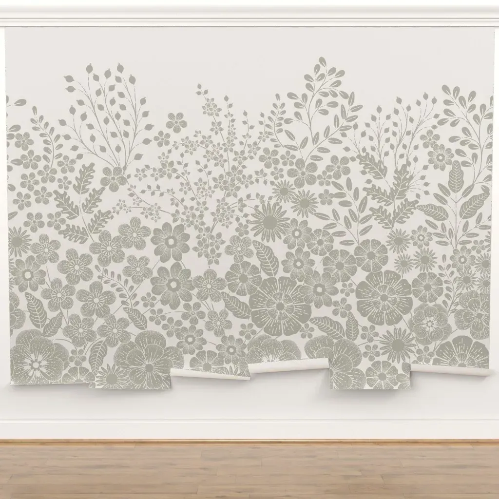 Peel and Stick Wildflower Meadow Wall Mural - Muted product