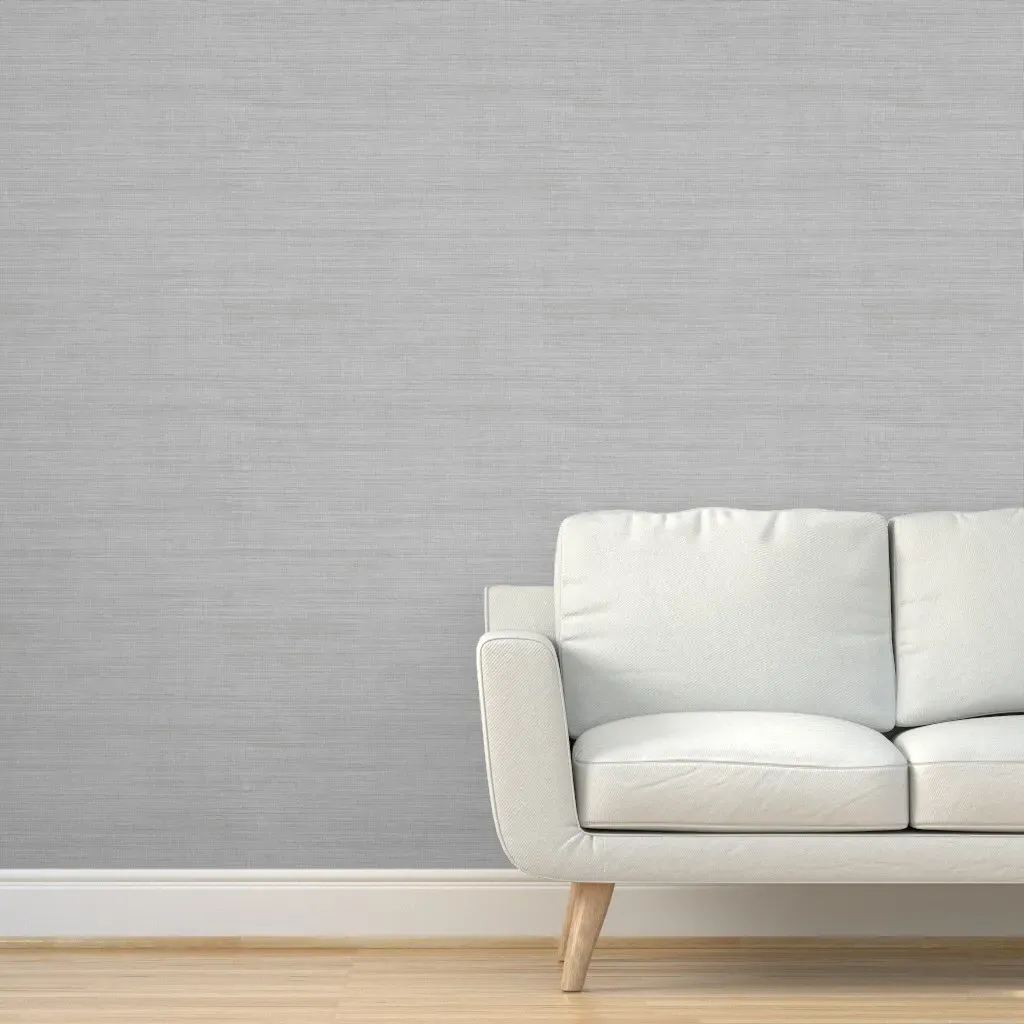 Peel and Stick Woven Texture Wallpaper - Gray, Fabric product