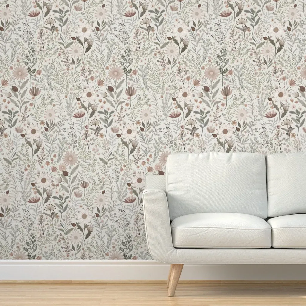 Pegasus Boho Floral Peel and Stick Wallpaper - Dusty Rose product