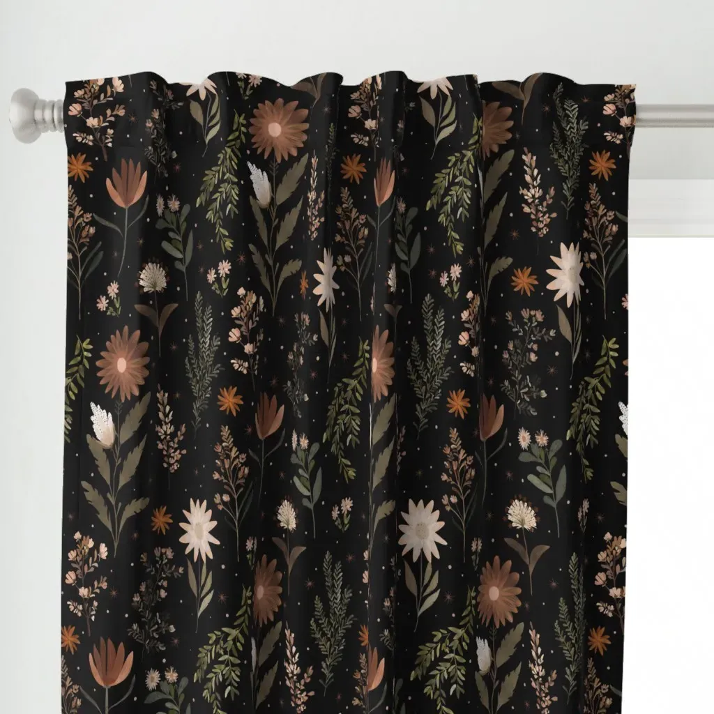 Pegasus Watercolor Boho Curtain Panel - Dusty Rose alternate view