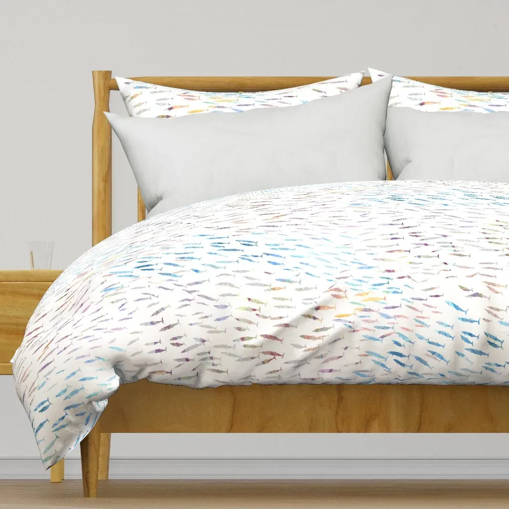 Pelagic II Duvet Cover - Light Blue, White product
