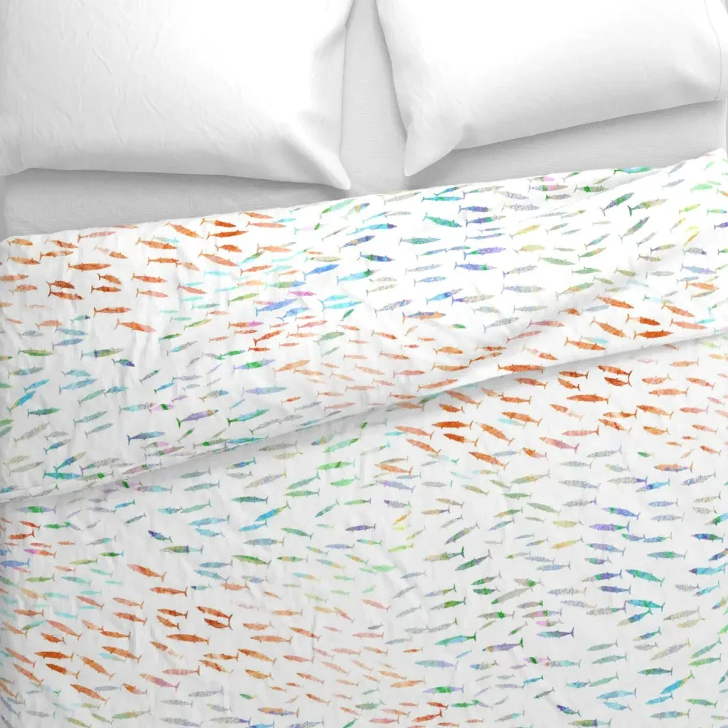 Pelagic II Duvet Cover - Orange alternate view