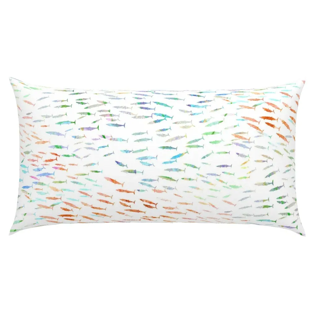 Pelagic II King Size Pillow Sham - Orange, White product