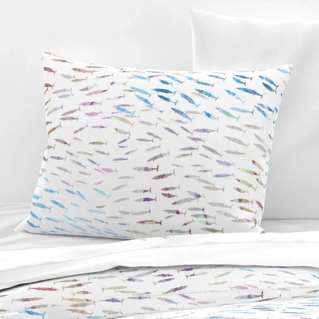 Pelagic II Standard Knife Edge Pillow - Light Blue, Cotton Sateen product