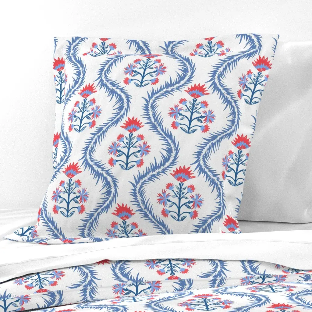 Penelope Americana Euro Pillow Sham - Coral product