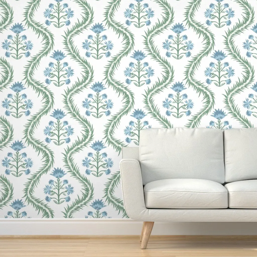 Penelope Buck Land Peel and Stick Wallpaper - Blue product