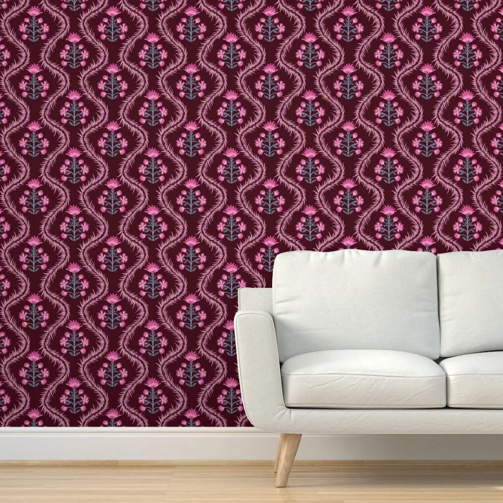 Penelope Dahlia Peel and Stick Wallpaper - Pink product