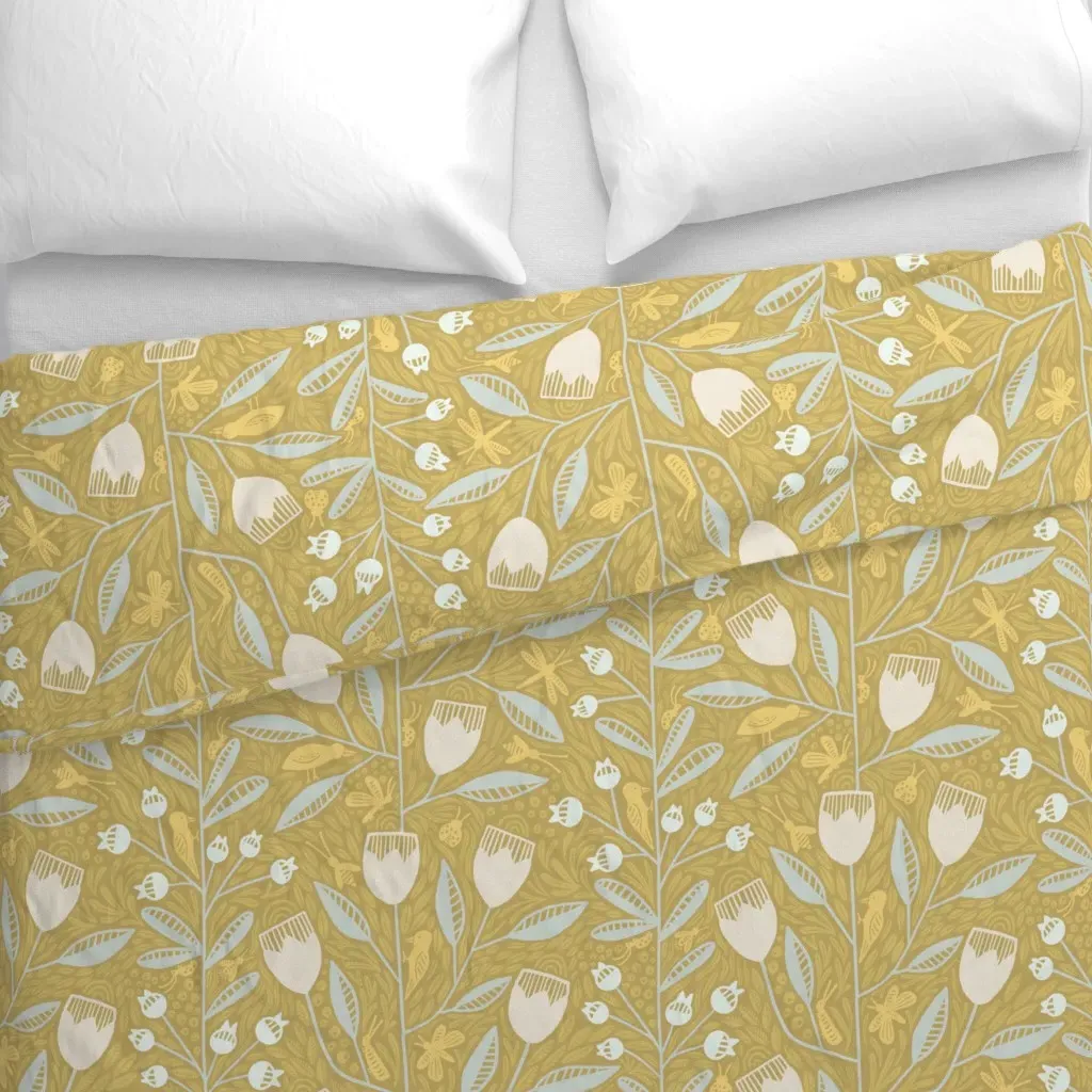 Penelope Duvet Cover - Mustard Yellow alternate view