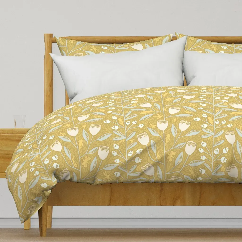 Penelope Duvet Cover - Mustard Yellow product