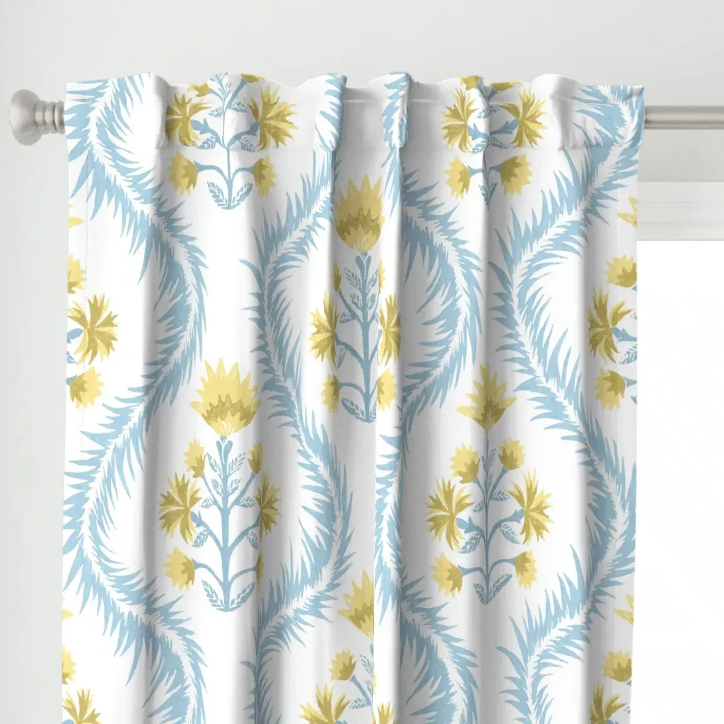 Penelope Golds Curtain Panel - Pale Yellow alternate view