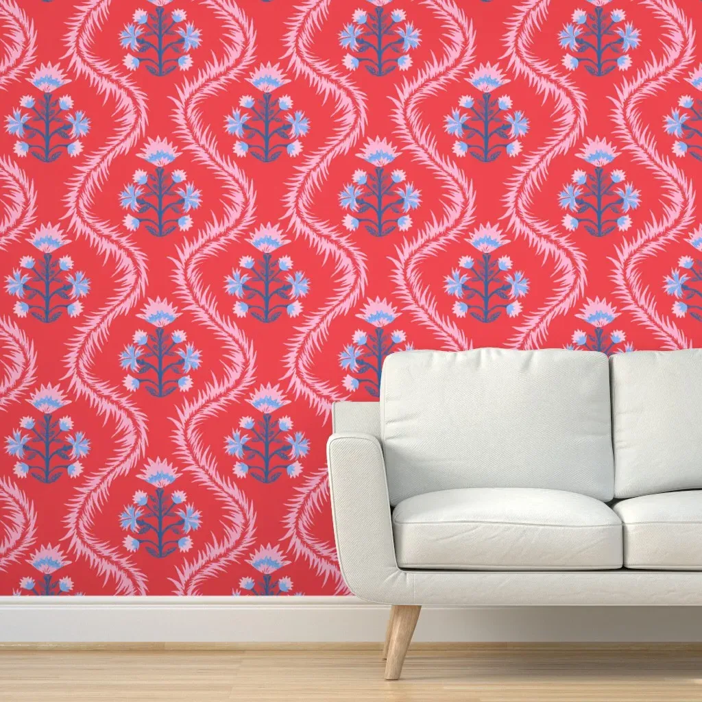 Penelope Peel and Stick Wallpaper - Red product