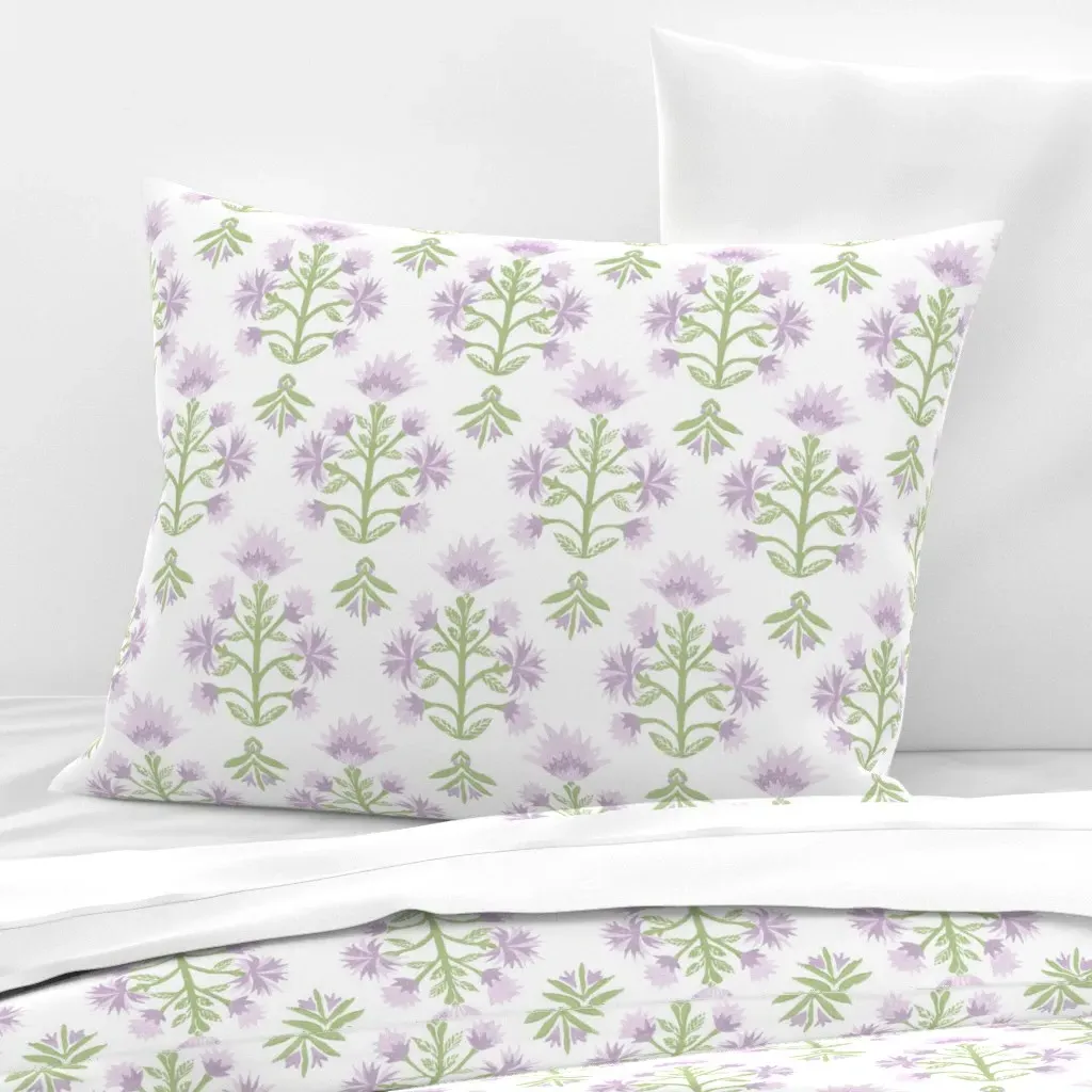 Penny Purple Green Standard Knife Edge Cushion Cover - Lilac, Cotton Sateen product