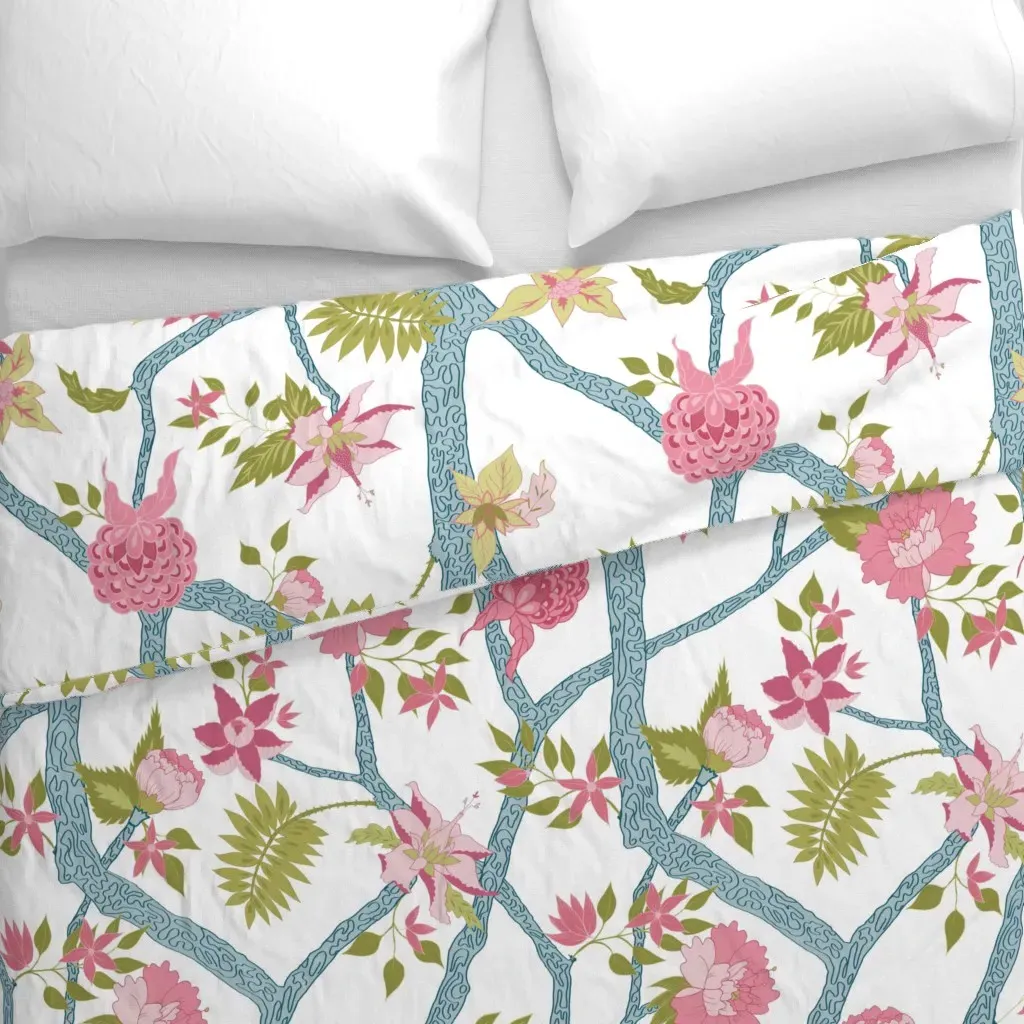 Peony Branch Claudia Duvet Cover - Pink alternate view
