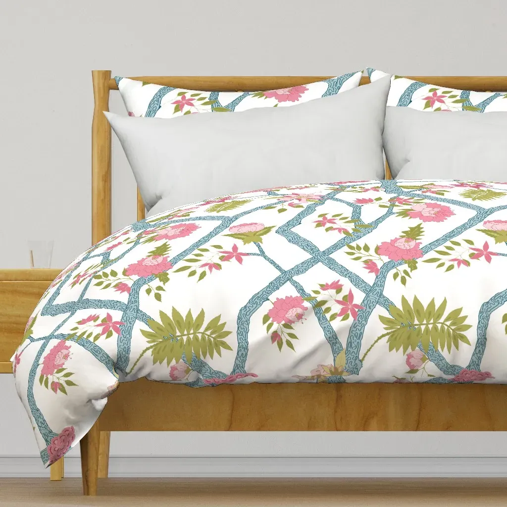 Peony Branch Claudia Duvet Cover - Pink product