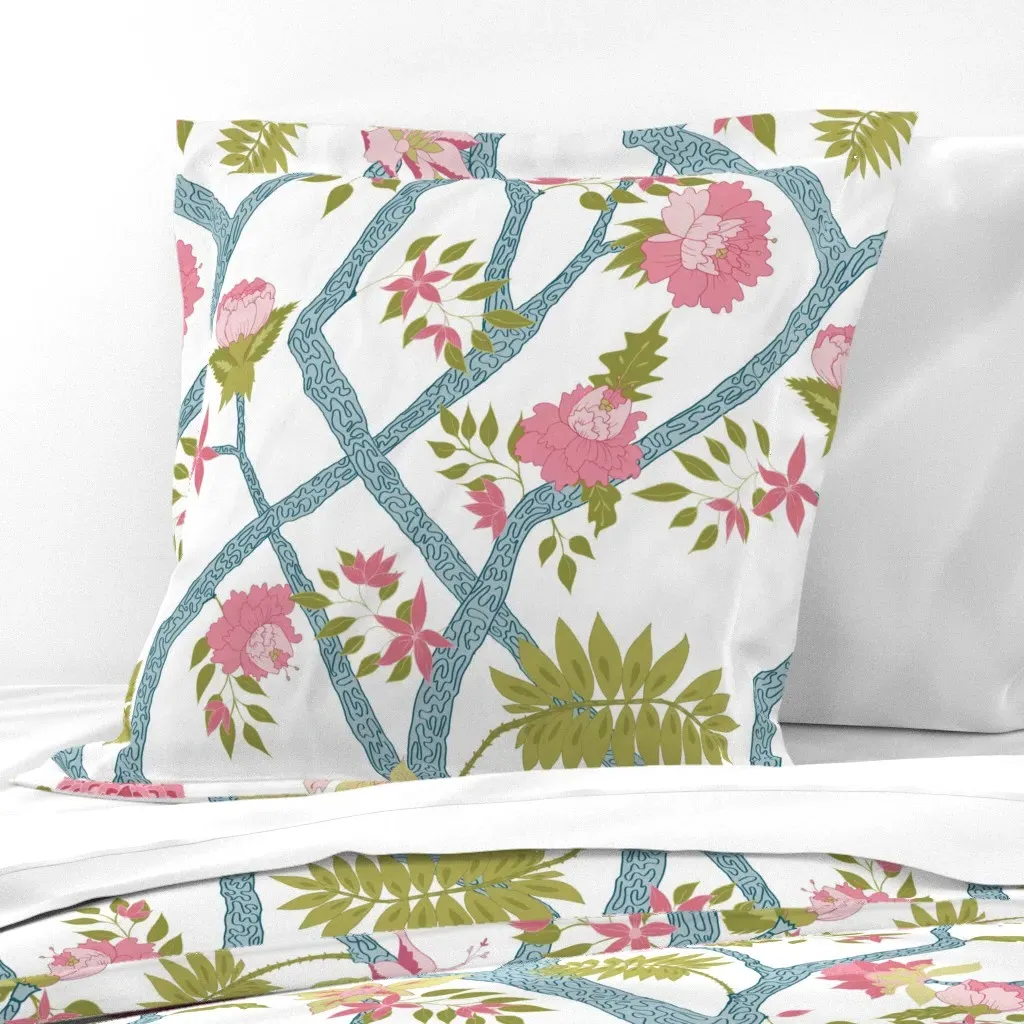 Peony Branch Claudia Euro Pillow Sham - Pink product