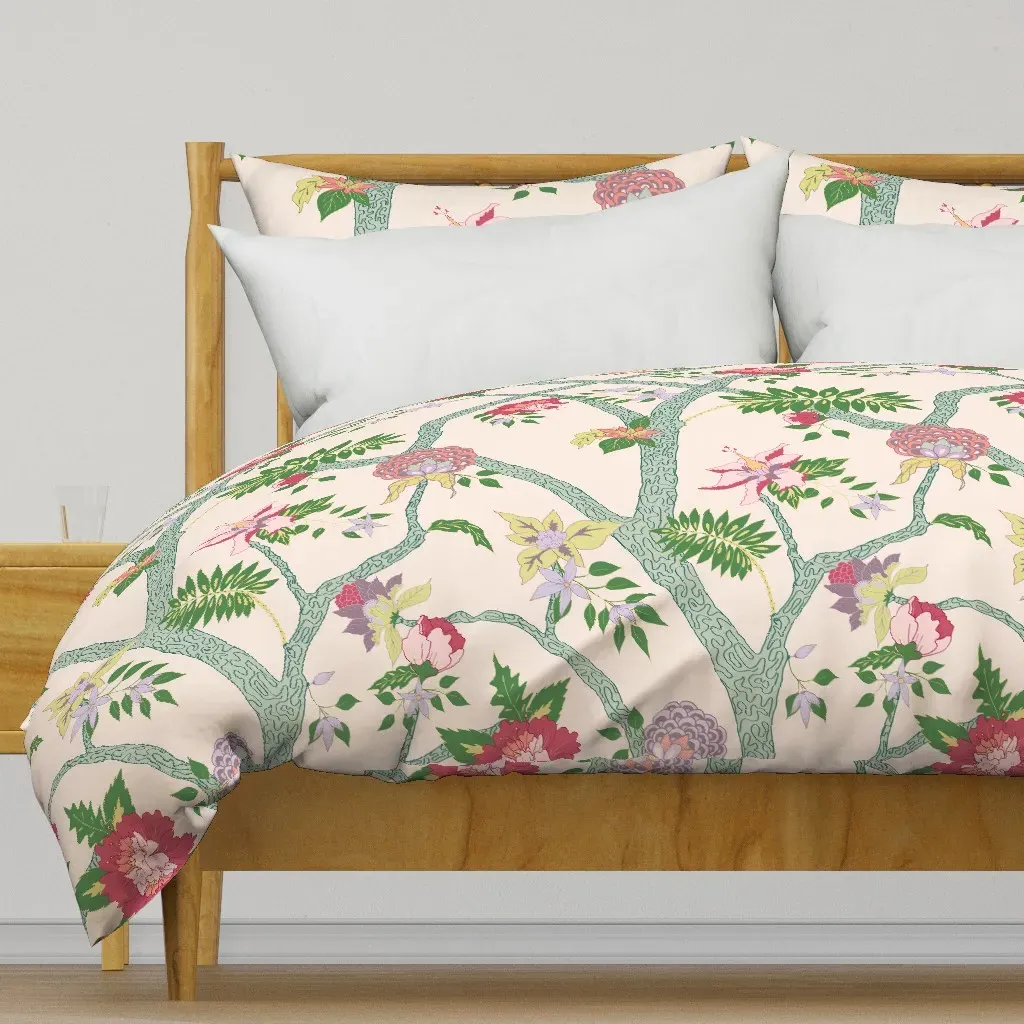 Peony Branch Kathryn5 Duvet Cover - Green product