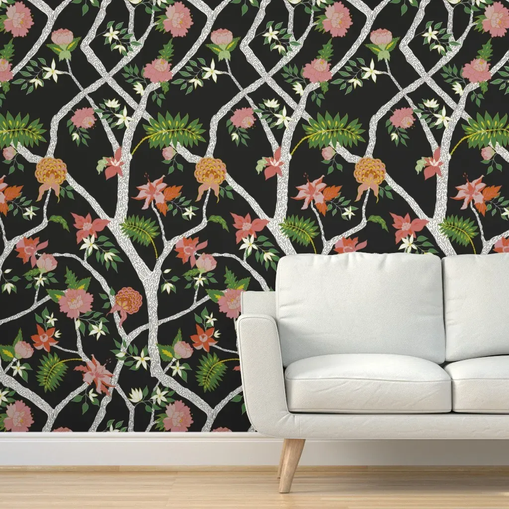 Peony Branch Lindsey Colors Peel and Stick Wallpaper - Pink product
