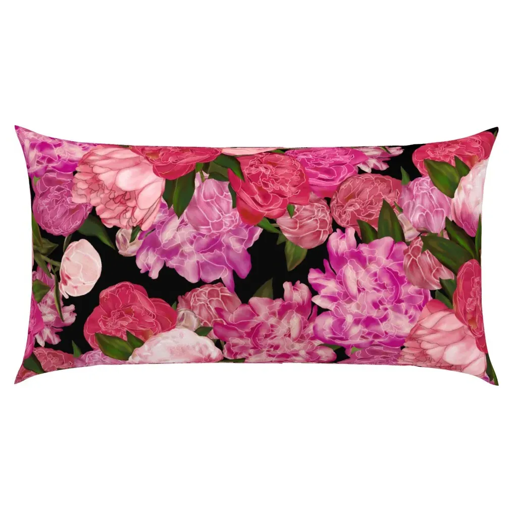 Peony Cascade King Size Pillow Sham - Pink product