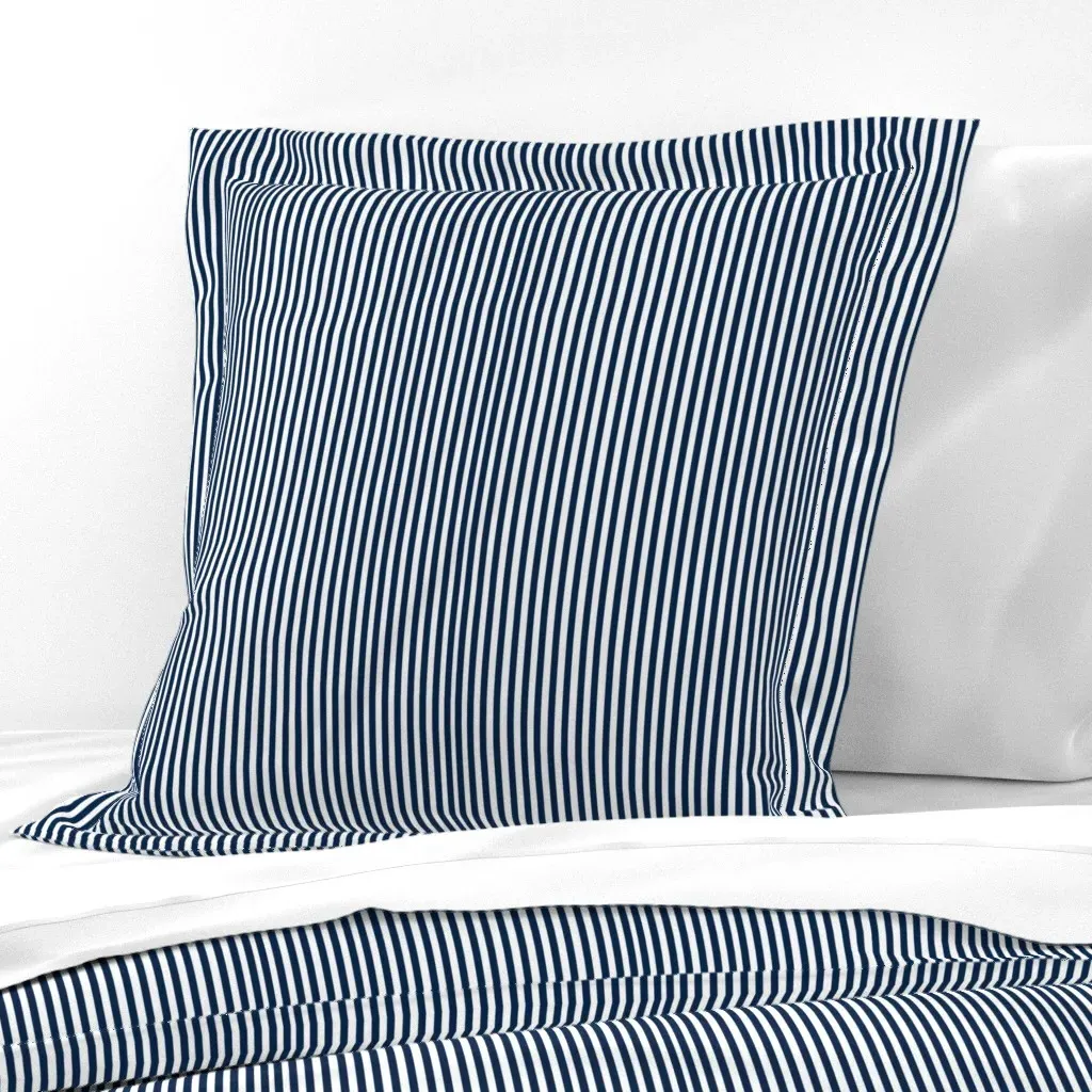Perfectly Pinstripe Euro Pillow Sham - Navy Blue product