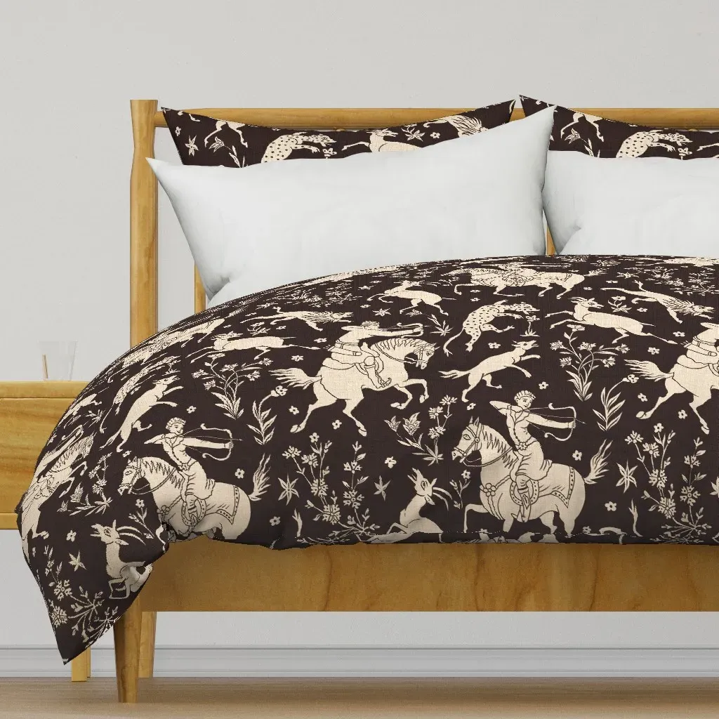 Persian Hunting Scene Duvet Cover - Beige product