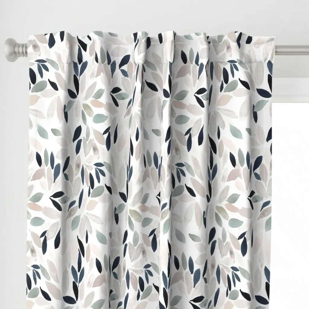 Petal Prism L Curtain Panel - Dusty Blue alternate view
